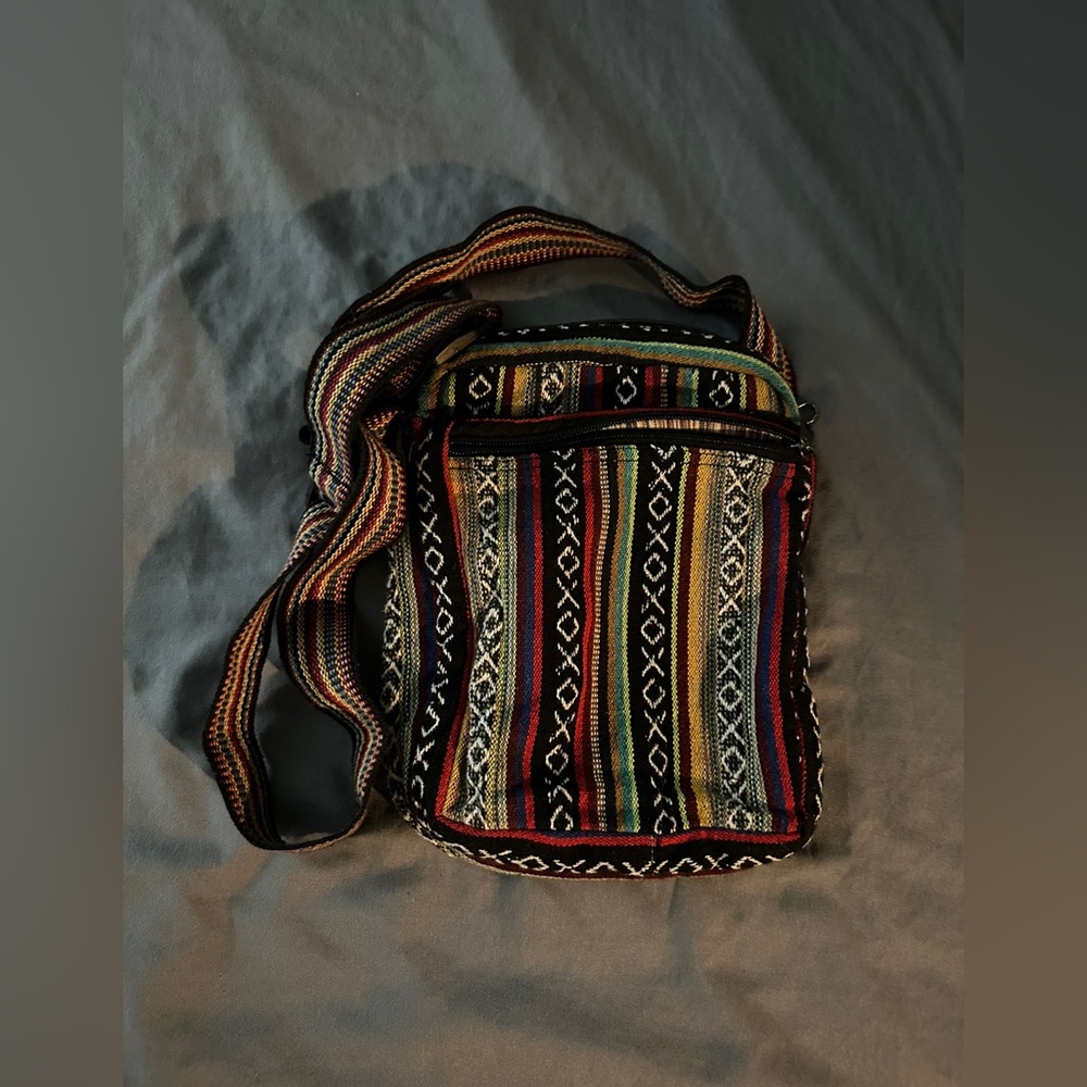 SMALL HEMP SHOULDER BAG USED GOOD CONDITION